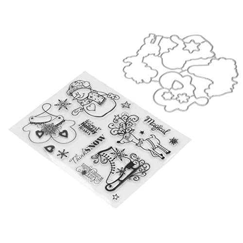 Transparentes Stempel-Set, Herstellung von Weihnachtsmotivkarten, Set mit Prägeschablonen für Scrapbooking, Basteln von SUPYINI