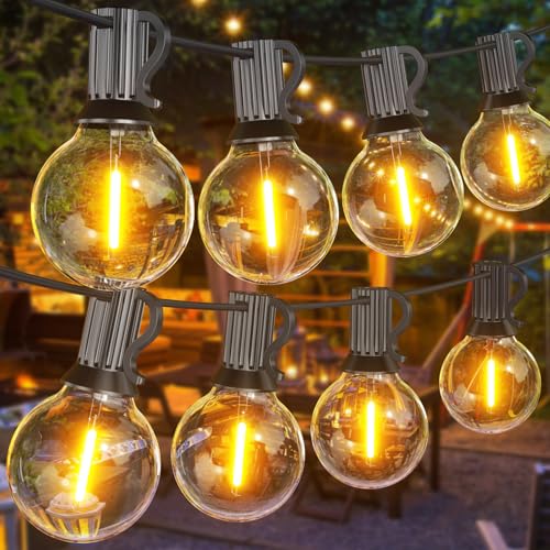 SUWIN LED Lichterkette Außen Strom,18 Meter Outdoor Lichterkette Glühbirnen Warmweiß,Garten Beleuchtung Aussen mit Wasserdichte 30+1 LED G40 Birnen außenbereich für Party Balkon von SUWIN