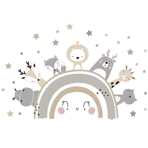 Wandtattoo Wandaufkleber Wandsticker Stern Tiere Mädchen Kind Baby Wandsticker Schlafzimmer Babyzimmer Kinderzimmer Wanddeko Selbstklebend DIY Wasserdicht von SUWIWKKOA