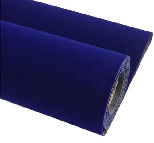 Samtstoff beflockt Schubladenfutter, DIY selbstklebende Rückseite für Schmuckfutter, Basteln, Fotohintergründe und Möbelverpackung(Dark Blue) von SUWOOPH