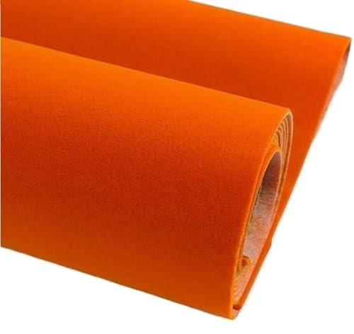 Samtstoff beflockt Schubladenfutter, DIY selbstklebende Rückseite für Schmuckfutter, Basteln, Fotohintergründe und Möbelverpackung(Orange) von SUWOOPH