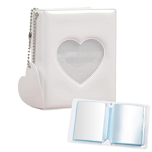 Mini Photocard Binder, 7,6 cm Mini-Fotoalbum, Mini Einsteckalbum, Fotoalbum Klein, Photocard Binder Kpop Mini, 32 Taschen Visitenkartentasche für 3 Zoll Mini Fotoalbum von SUYIPCUS