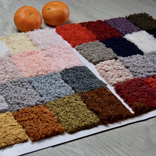 SUYOGI Kunstpelz Stoff Dicker Faux Fleece Pelz Stoff 160x100cm Langer Flor Gelockter Wollstoff Kleidung Futterstoffe Für DIY-Basteleien, Stuhlsitzbezüge, Heimdekoration(Color:10 Coffee) von SUYOGI