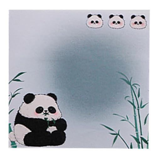 SVCEQZE Haftnotizblöcke, lustige Haftnotizen - Notizblöcke mit Cartoon-Panda-Sticky-Tabs | 50 Blatt Klebestreifen mit Tiermotiv, 8 x 8 cm/3 x 3 Zoll, Notizzubehör für Schüler und Lehrer von SVCEQZE