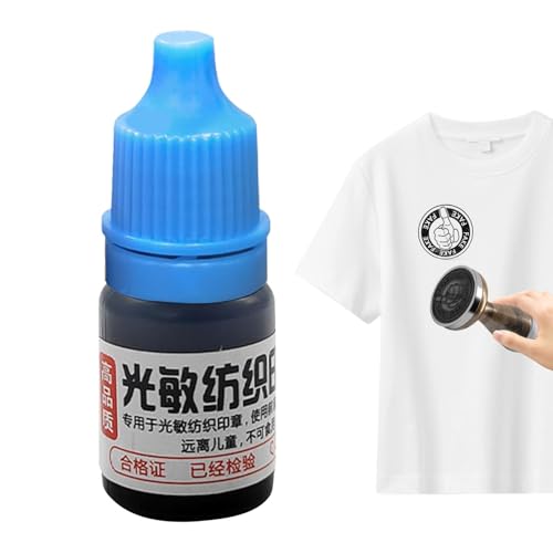 SVCEQZE Siebdruckfarbe, 5 ml, Bastelbedarf, wasserabweisende Tinte, lichtempfindlich für Siebdruck, T-Shirt, Siebdruck, Baumwolle, Leinen, Stoffe von SVCEQZE