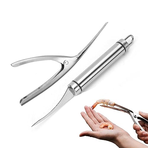 SVOCK 2 Stück Shrimp Peeler, Garnelen Schäler Aus Edelstahl 304, Prawn Peeler, Prawn Peeler, Garnelen Schäler für Garnelen Zubehör Wie Garnelen und Fisch von SVOCK