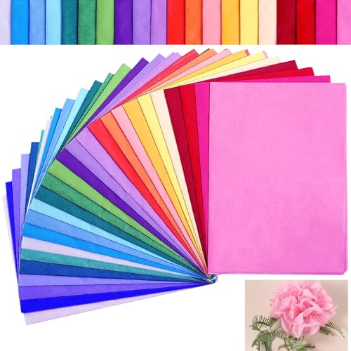 20 Farben Seidenpapier,A4 Transparentpapier Bunt, Für Verpacken von Geschenken, Basteln und Zumdekorieren Marke: SVUPUE (400) von SVUPUE