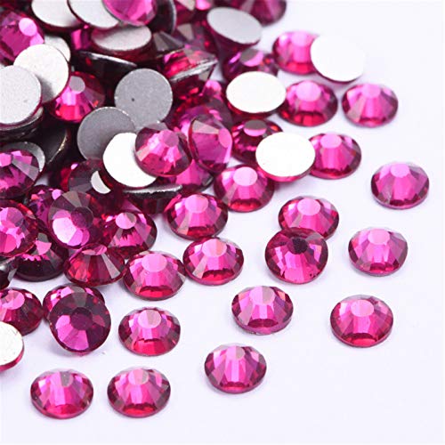 SWECOMZE 1440 Stücke Hot Fix Strass Steine Kristall Runde Flatback Strass Edelsteine Glassteine für Kinder, Crystal Edelsteine DIY Kunst und Bastelbedarf Dekoration (Lila,5 mm (SS20)) von SWECOMZE