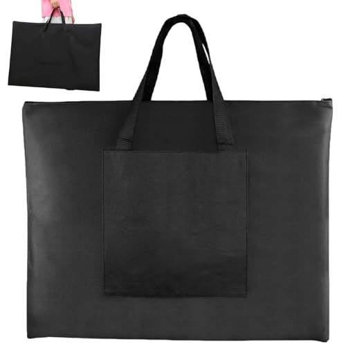 ART -Portfolio -Tasche 26x21 -Zoll Reißverschluss Portfolio -Tasche mit TOTE & externer wasserdichtes schwarzes Leinwand Kunstlager für Zeichenbrett, Poster und mehr von SWEETBIUTI