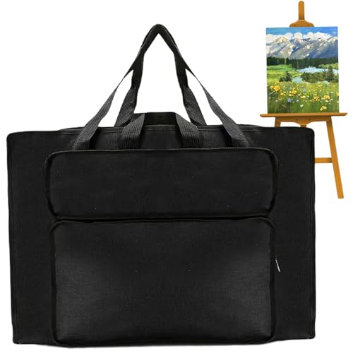 Kunstportfolio-Tasche 20x26x3 Zoll Mehrfachpocket-Portfolio-Tasche mit & Gurt Reißverschluss wasserdichtes schwarzes Oxford Art Storage für Zeichenbrett, Poster & More von SWEETBIUTI