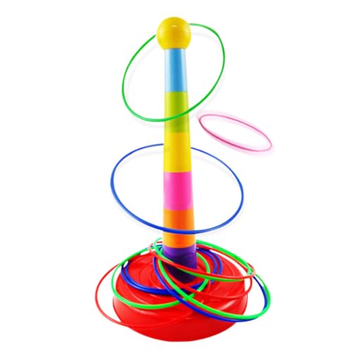 SWEETBIUTI Plastikspiel -Set mit bunten Reifenkegel -Karnevals -Spiel Set Kid Wurfspielzeug für Partyaktivität Versorgung 10pcs Spielzeugspiel von SWEETBIUTI