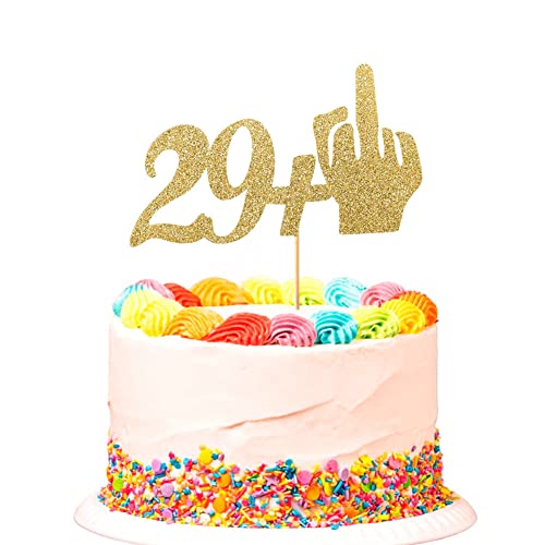 Funny 29+1 Geburtstag Kuchen Topper Happy 30th Birthday Cake Toppers Thirty Party Dekorationen Gold Glitter von SWEETTALA