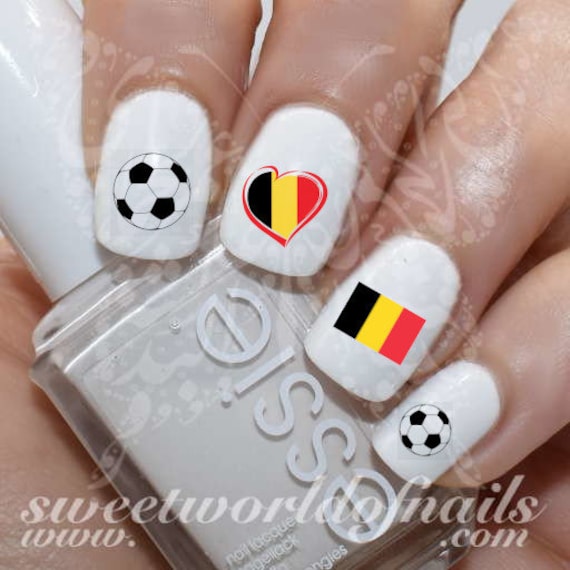 Belgien Wm Euro Cup 2018 Nailart Fußball Sticker Wassermann von SWNails