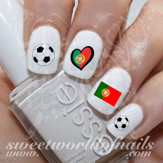 Portugal Wm Euro Cup 2018 Nailart Fußball Sticker Wasser von SWNails