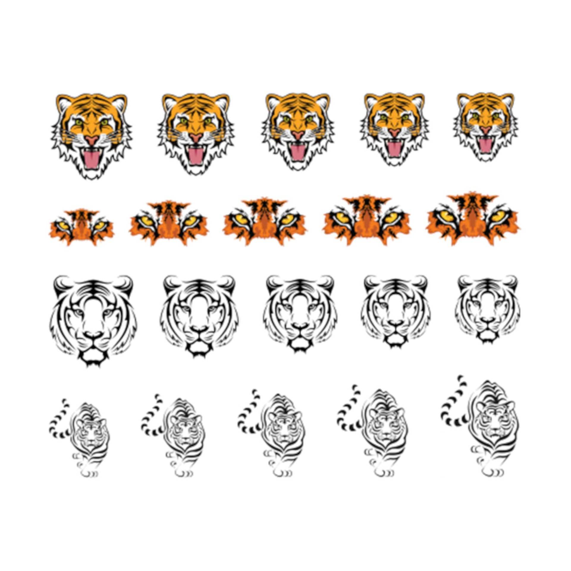 Tiger Nail Art Wasserabziehbild von SWNails