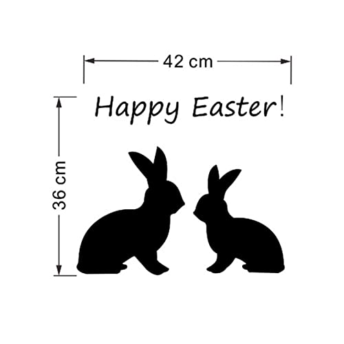 SWOOMEY 1 Stück Frohe Ostern Aufkleber Osterdekorationen Zuhause Osterfensteraufkleber Ostergeschenke Für Osterhase Tafelaufsatz Niedliche Zimmerdekoration Kinderzimmerdekoration Ostern von SWOOMEY