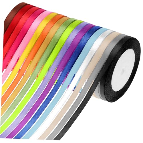 SWOOMEY 18 Rollen Verpackungsband Blumenband Schleife Band für sortiertes Band breites Band geschenkband Bänder für Geschenkverpackungsbänder Seilband Wickelband Polyester von SWOOMEY