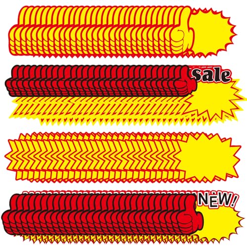 SWYSGS 120 Stück Preisschilder,Zeichen Platzen Papier, Starburst Zeichen von SWYSGS