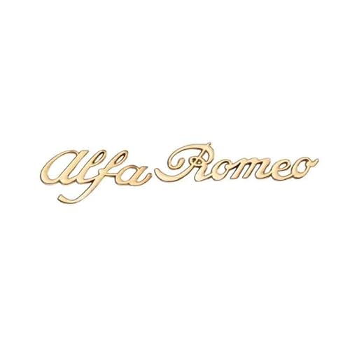 Auto Emblem Aufkleber für Alfa Romeo Spider 2006-2010, Badge Aufkleber Emblem Badge Auto Sticker Abziehbild Buchstaben Kofferraum Aufkleber Selbstklebend Tuning Zubehör,Gold von SXDZHK