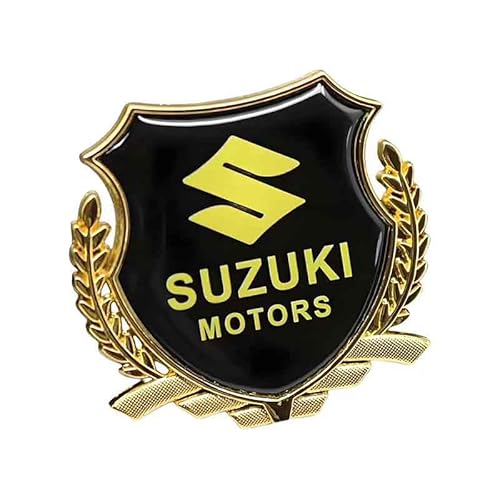 Auto Emblem Aufkleber für Suzuki Alto 2014-2023, Badge Aufkleber Emblem Badge Auto Sticker Abziehbild Buchstaben Kofferraum Aufkleber Selbstklebend Tuning Zubehör,Gold-8.5cm*8cm von SXDZHK