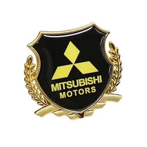 SXDZHK Auto Emblem Aufkleber für Mitsubishi Delica 2007-2018, Badge Aufkleber Emblem Badge Auto Sticker Abziehbild Buchstaben Kofferraum Aufkleber Selbstklebend Tuning Zubehör,Gold-5cm*5cm von SXDZHK