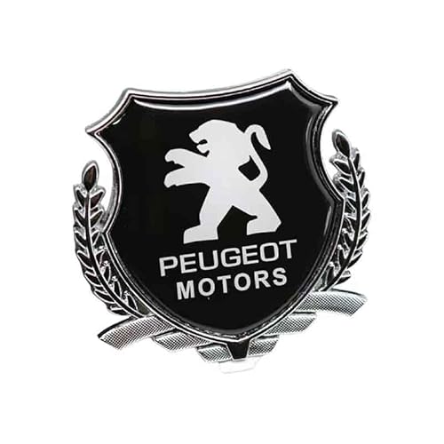 SXDZHK Auto Emblem Aufkleber für Peugeot 208 2019-2023, Badge Aufkleber Emblem Badge Auto Sticker Abziehbild Buchstaben Kofferraum Aufkleber Selbstklebend Tuning Zubehör,Silver-8.5cm*8cm von SXDZHK