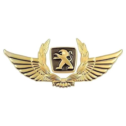 SXDZHK Auto Emblem Aufkleber für Peugeot e-Legend 2018, Badge Aufkleber Emblem Badge Auto Sticker Abziehbild Buchstaben Kofferraum Aufkleber Selbstklebend Tuning Zubehör,Gold von SXDZHK