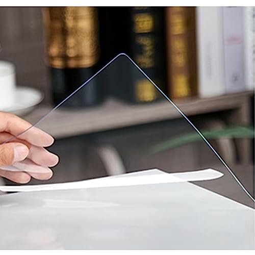Klarer Tischplattenschutz, 1,0 mm klarer wasserdichter PVC-Tischdeckenschutz, abwischbare transparente Kunststoff-Tischdecke, abwischbare transparente Kunststoff-Tischdecke, für Esszimmer (1 von SXLXGJS