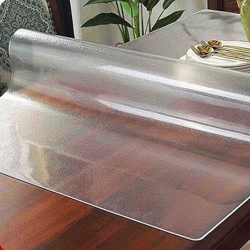 Transparente, mattierte PVC-Tischschutzfolie, 2 mm dicke Weichglas-Tischschutzfolie, wasserdichte und ölbeständige, abwischbare Restaurant-Tischmatte, geeignet für Esstisch (55 x 100 cm/22 x von SXLXGYL
