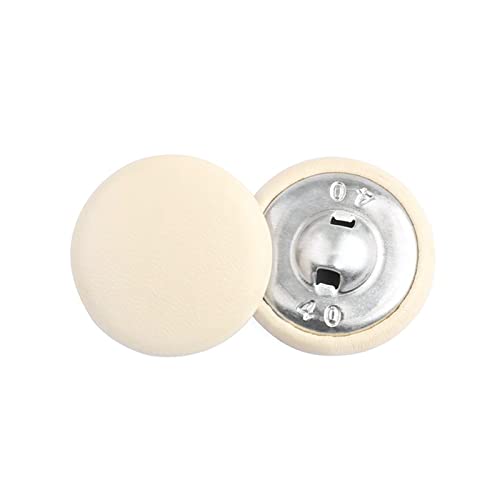 Knöpfe 20 Stück 11–28 mm Lederknöpfe for Jacken, Mäntel, dekorative Schnallen, Knöpfe mit rundem Schaft, Nähzubehör(Beige,20mm) von SXPXP