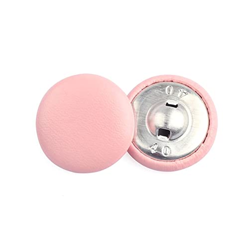 Knöpfe 20 Stück 11–28 mm Lederknöpfe for Jacken, Mäntel, dekorative Schnallen, Knöpfe mit rundem Schaft, Nähzubehör(Lightpink,11mm) von SXPXP