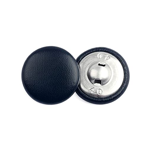 Knöpfe 20 Stück 11–28 mm Lederknöpfe for Jacken, Mäntel, dekorative Schnallen, Knöpfe mit rundem Schaft, Nähzubehör(Navy,11mm) von SXPXP