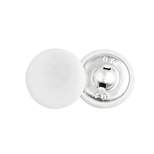 Knöpfe 20 Stück 11–28 mm Lederknöpfe for Jacken, Mäntel, dekorative Schnallen, Knöpfe mit rundem Schaft, Nähzubehör(White,11mm) von SXPXP