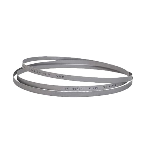 SXPXP Bandsäge M42 mm * 13 mm * 0,6 mm Bandsägeblätter 70-1/2 Zoll x 1/2 Zoll x 14 TPI x 0,025 Zoll M42 Bimetall-Metallschneidbandsägeblatt (Größe: 8-12T)(10-14T) von SXPXP