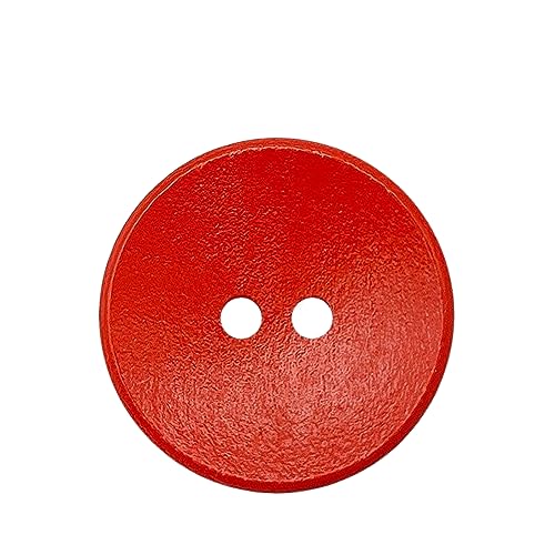 SXPXP Knöpfe 2-Loch-Knöpfe aus natürlichem Holz, handgefertigt, 15–20 mm, runde Knöpfe for Kinder, geeignet for selbstgemachte Kleidung(Red,15mm 20pcs) von SXPXP