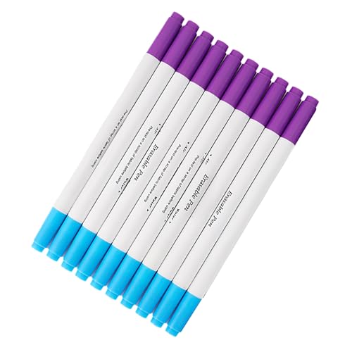 10x/Set waschbare Stoffmarker, löschbarer Stift, Nähstoff, Stoffmarker, wasserlöslicher Stift zum Nähen von SXRQ