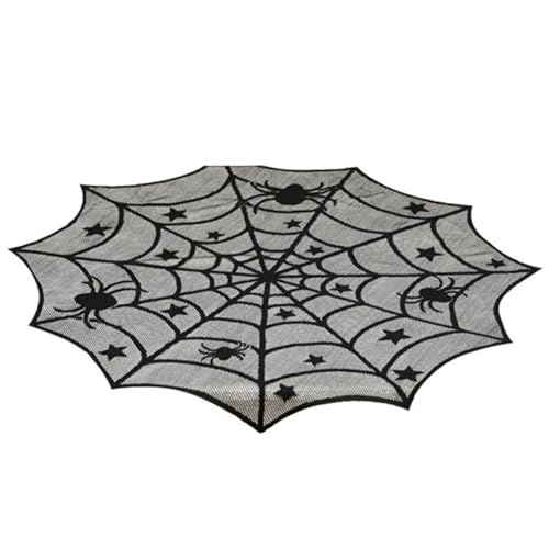 Elegante Spinnennetz-Tischdecke in schwarzer Tischplatte für verschiedene Tischformen für Halloween-Partys von SXRQ