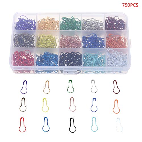 SXRQ 750 Stück/Box Clbsh Gourd Shpe Metl Sicherheitsnadeln Clips Stricken von SXRQ