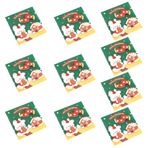 SXRQ Cartoon Weihnachten Haftnotizen Papier 20 Blatt/Block Pocket Notes Pad Erinnerung auf Kalender Kühlschrank Computer von SXRQ