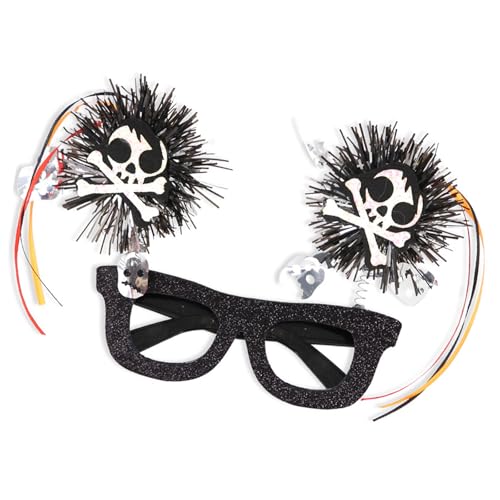 SXRQ Halloween Brille Festliche Brille Lametta Halloween Party Dekorationen Halloween Einzigartige Skelett Foto Requisiten von SXRQ