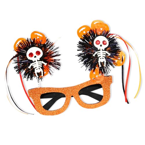 SXRQ Halloween Brille Festliche Brille Lametta Halloween Party Dekorationen Halloween Einzigartige Skelett Foto Requisiten von SXRQ