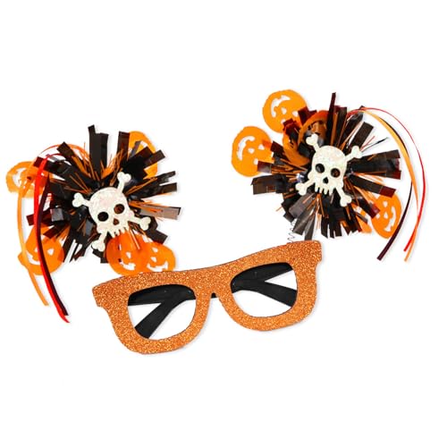 SXRQ Halloween Brille Festliche Brille Lametta Halloween Party Dekorationen Halloween Einzigartige Skelett Foto Requisiten von SXRQ