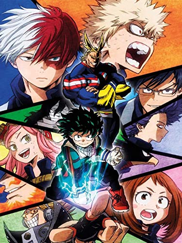 SXSJEIOU DIY Diamant-Malerei-Set für Erwachsene, 5D My Hero Academia Diamant-Kunst-Set, Vollbohrer, rund, zum Basteln, Wanddekoration (30,5 x 40,6 cm) von SXSJEIOU