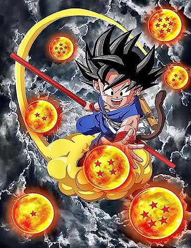 SXSJEIOU DIY 5D Dragon Ball Diamond Painting Kits für Erwachsene Diamond Art Full Drill Stickerei Bastelsets für Home Wall Decor 30,5 x 40,6 cm von SXSJEIOU