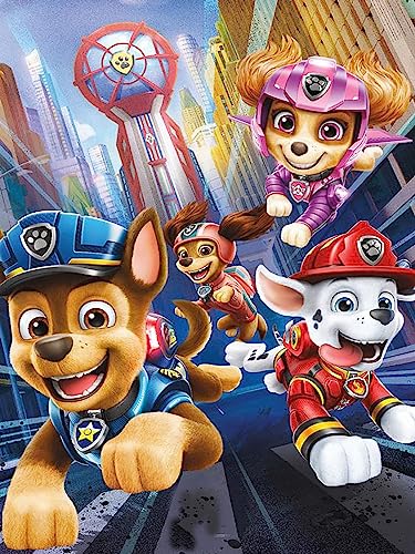 SXSJEIOU DIY 5D PAW Patrol Diamant-Malerei-Set für Erwachsene, Diamantkunst, Vollbohrer, Stickerei, Bastelsets für Heimwanddekoration, 30,5 x 40,6 cm von SXSJEIOU