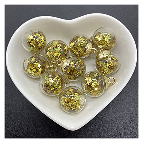 5pcs/Los 16mm Mini -Glasflaschen mit Stern -Pailletten -Zauber Anhänger Perlen für Schmuck Herstellung von DIY -Ohrring -Zauber TL0616 (Farbe: 11) von SXSWCH