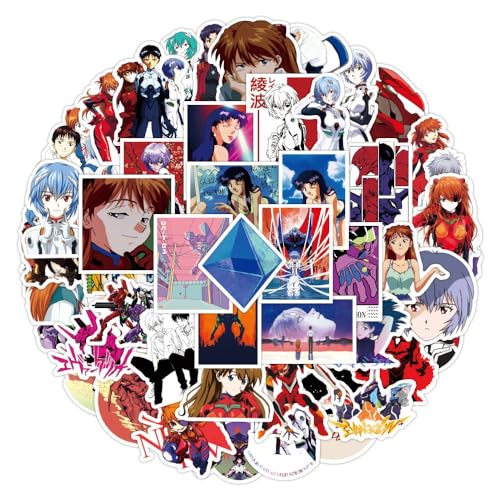 NEON GENESIS EVANGELION Aufkleber EVA Charaktere Ayanami Rei Ikari Shinji Figur PVC Wasserdicht Graffiti Aufkleber Für Laptop,Skateboard,Telefon,Gitarre,Fahrrad,Notebook DIY Dekoration (B) von SXYNIO