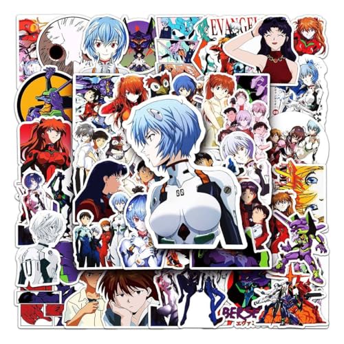 NEON Genesis Evangelion Aufkleber Eva Charaktere Ayanami Rei Ikari Shinji Figur PVC Wasserdicht Graffiti Aufkleber Für Laptop,Skateboard,Telefon,Gitarre,Fahrrad,Notebook DIY Dekoration (A) von SXYNIO