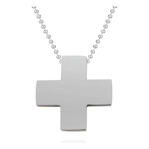 SXYNIO NEON Genesis Halskette Eva Kreuz Anhänger Halskette Eva Katsuragi Misato Cosplay Schmuck Perlen Kette Unisex Eva Schmuck Kostüm Zubehör von SXYNIO