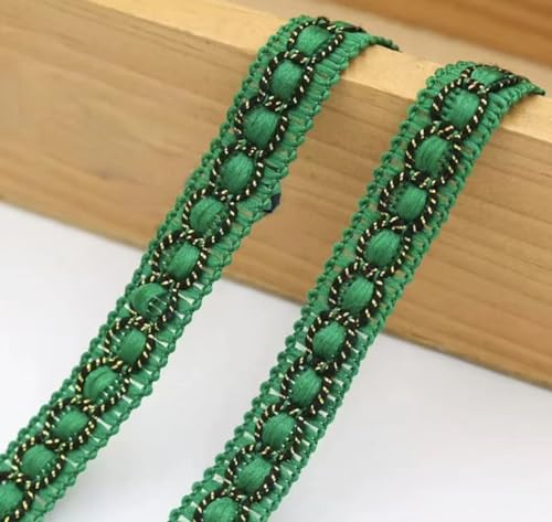 SYBNIKOLF Spitzenband Spitzenstoff Spitzenband, Geschenkband, Spitzenbesatz, Kordelband for Hochzeit, Braut, Kostüm oder Schmuck, Basteln und Nähen(Green) von SYBNIKOLF